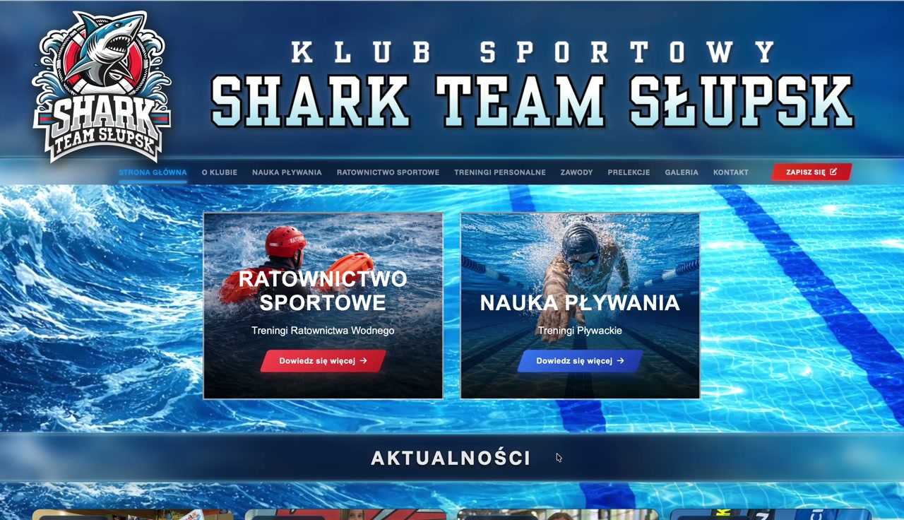 Klub sportowy – strona WWW