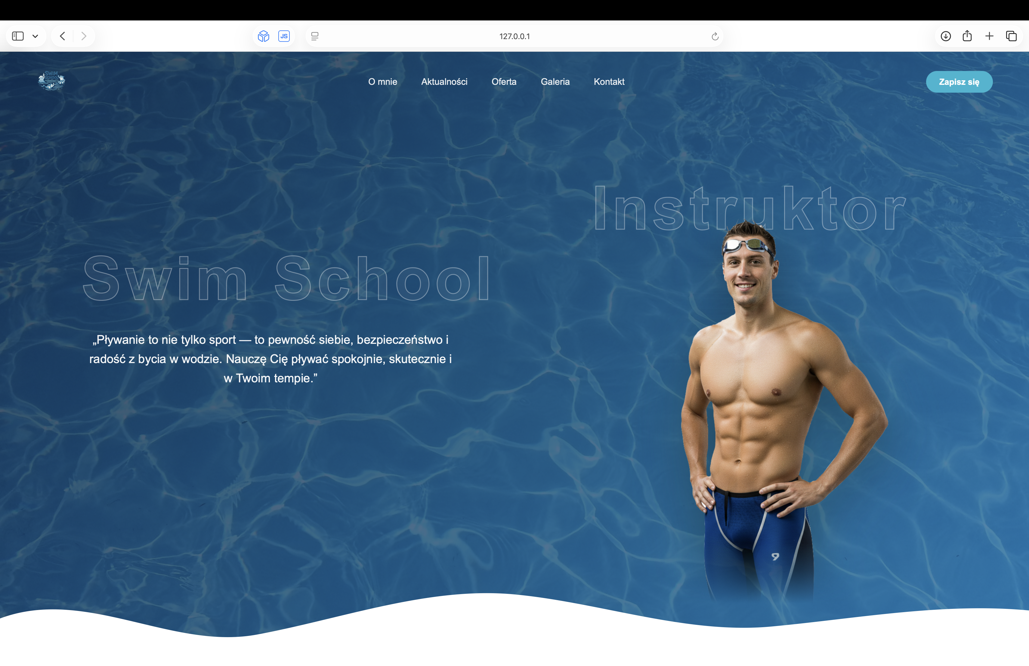 Swim School – strona WWW